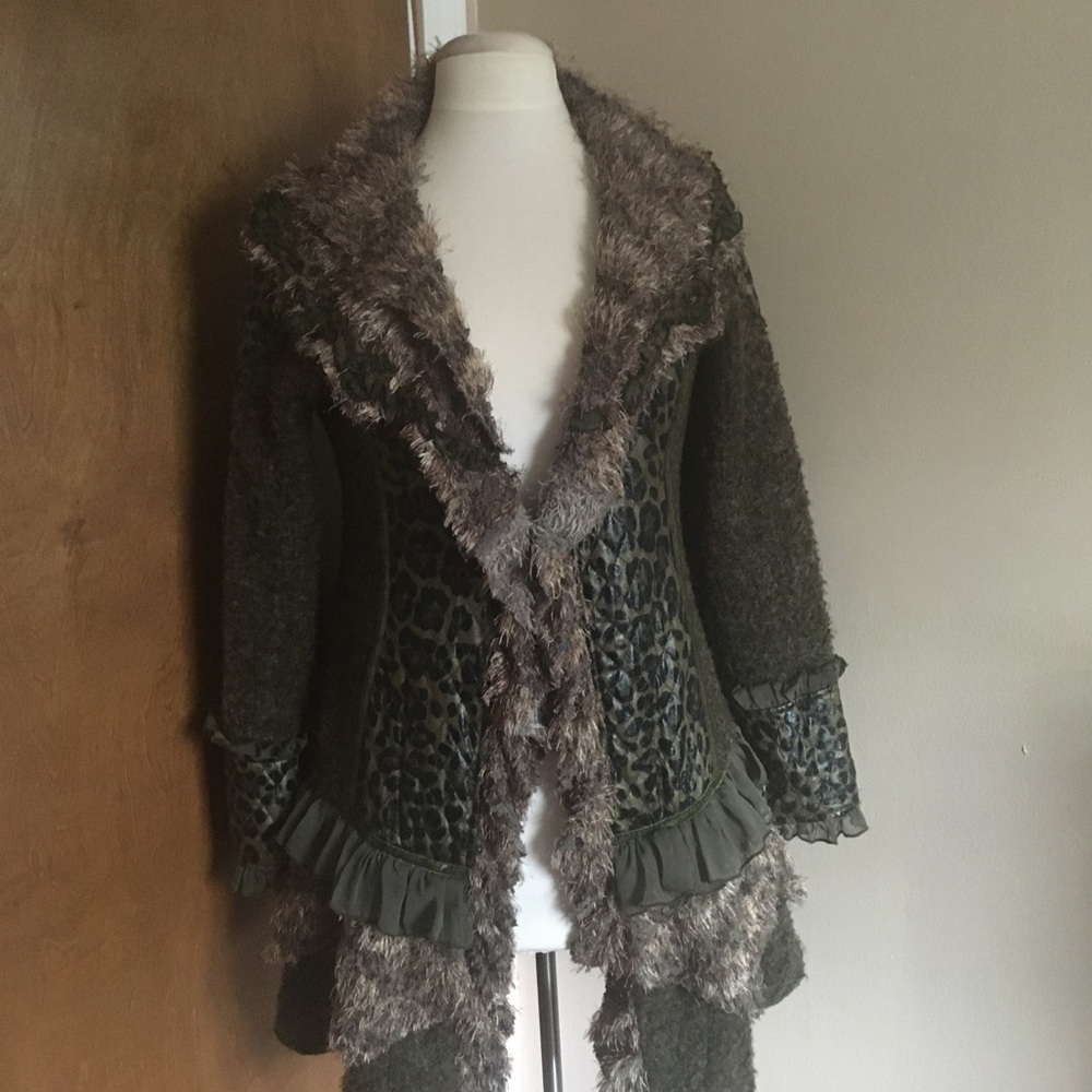 Mixed Media Sweater Coat